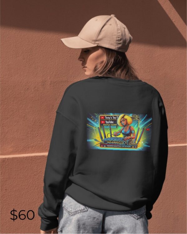 TonyTopBuy Tech Sweatshirt – Custom Printed - Image 2